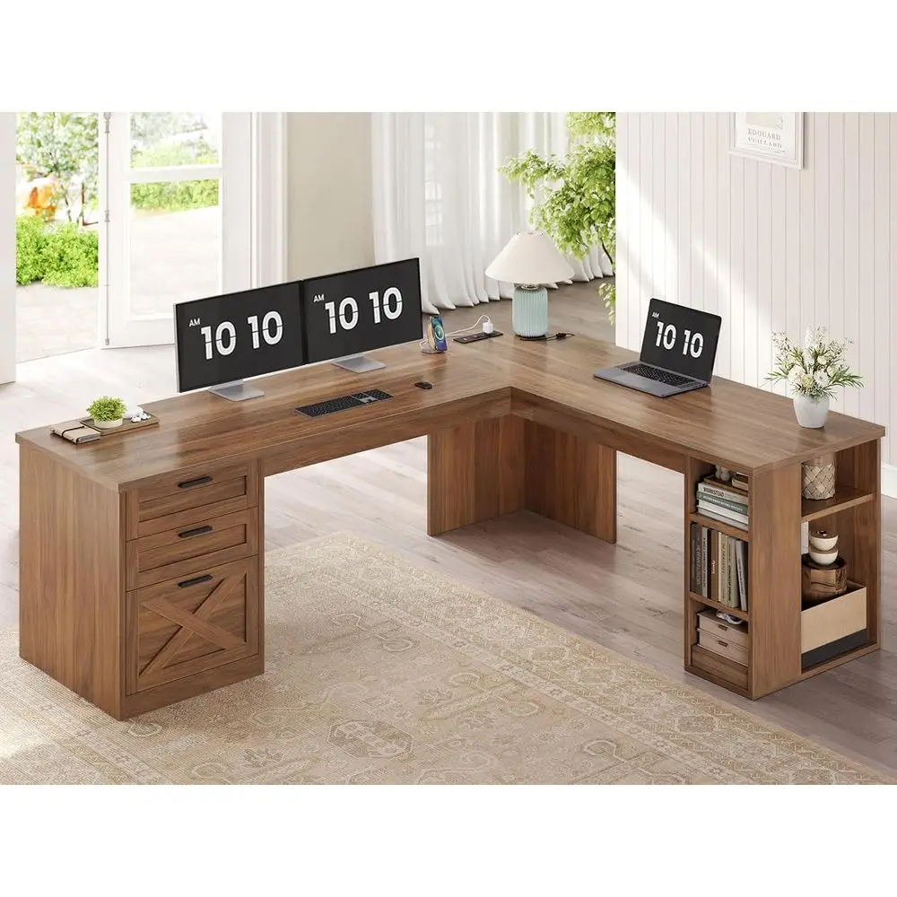 67" Farmhouse L Sha…