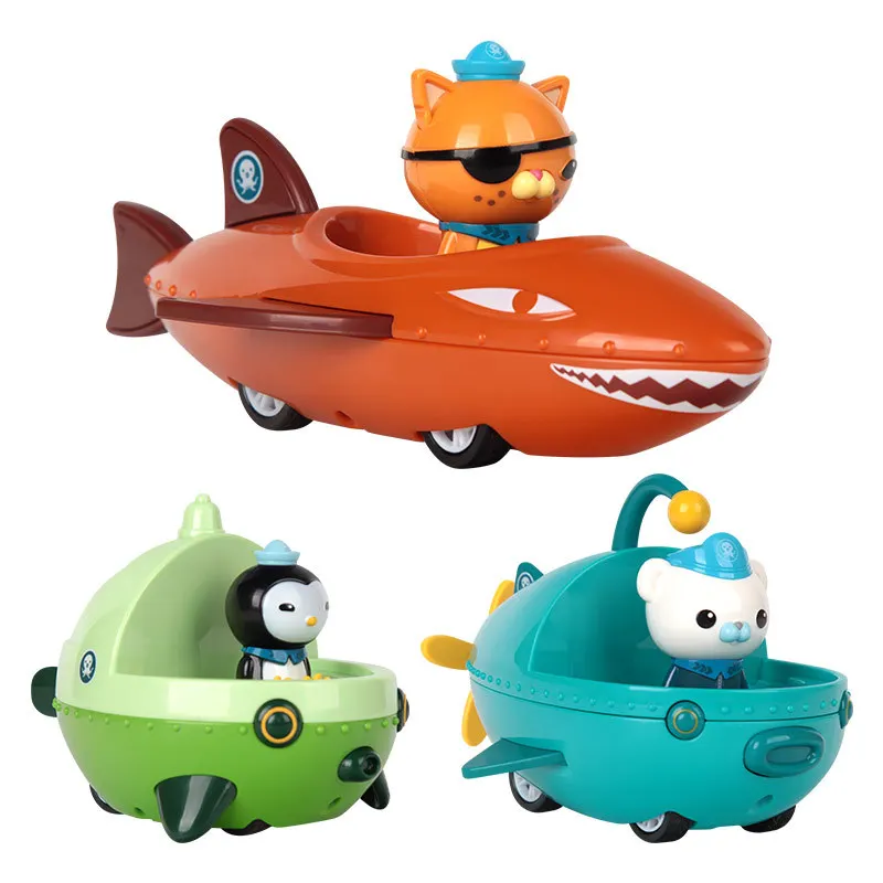 GUP Toy 3PCS/Set The Octonauts Barnacles Peso Kwazii Pull-back Vehicle Playset Toys Kids No Box Xmas Kids Gift