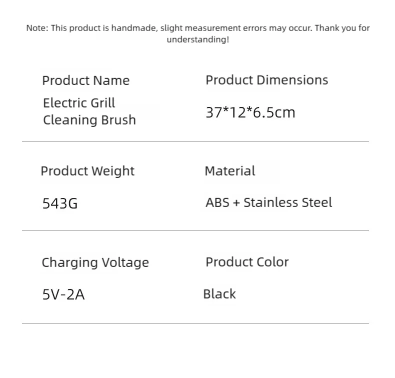 TINSOL Electric barbecue grill cleaning brush, wireless, rechargeable, rotatable, adjustable, for cleaning stubborn grease