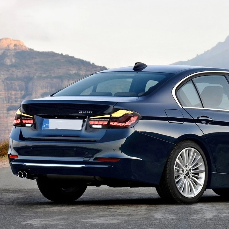 F30 Taillight for 13-18 BMW 3 Series F30 Taillights Upgrade M4 GTS Dragon Scale LED Rear Tail Light Water Steering