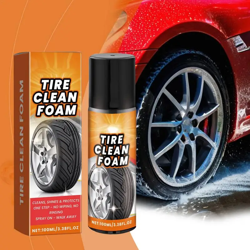 Car Oil Mud Remover Agent 100ml Car Tire Trim Maintenance Agent Truck Tire Rim Cleaning Liquid For Water Stains Oil Mud Dirts