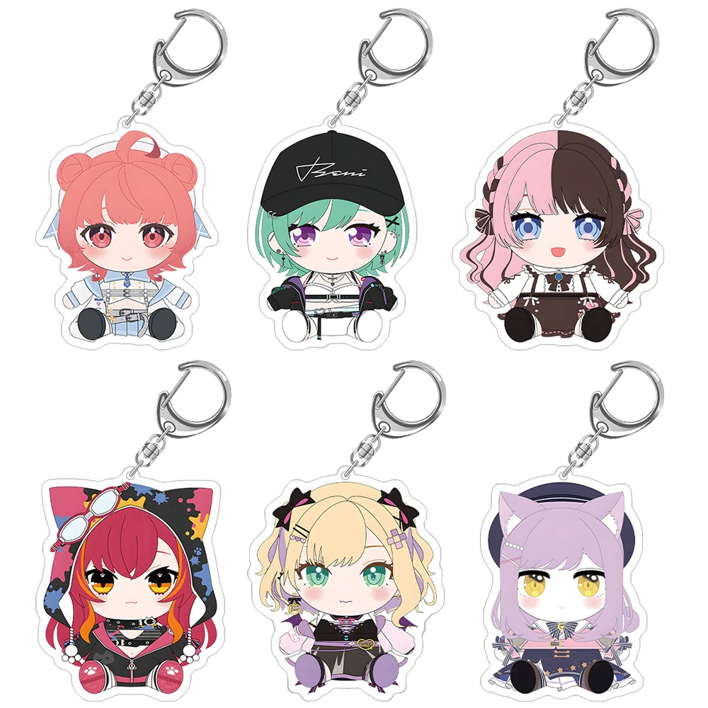 VTuber VSPO KOGARA TOTO KAGA SUMIRE ICHINOSE URUHA TOSAKI MIMI TACHIBANA HINANO Chibi Anime llavero acrílico bolsa colgante regalo