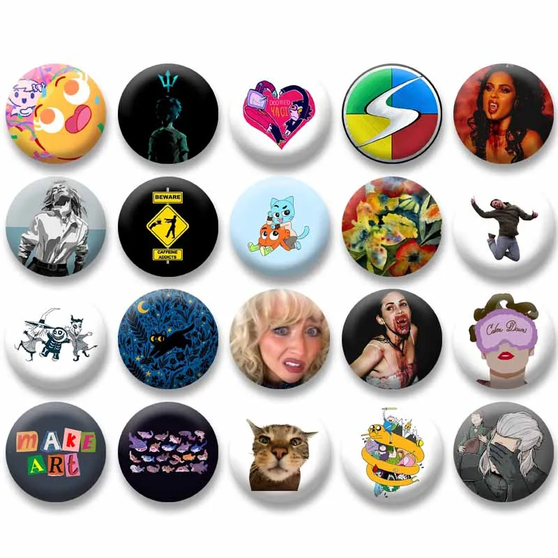 مضحك سابرينا نجار دبوس أنيمي الكرتون تينا استحى دبابيس أدريان لينكر أغاني شارة مجوهرات لحقيبة الظهر الملابس الهدايا #1