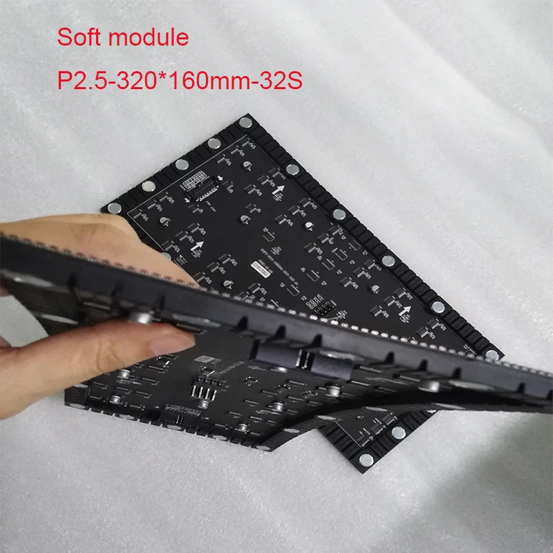 Hot selling P2.5 RGB Flexible video Module 320x160mm 1/32Scan 128*64 pixel,led display curtain flexible module P2 P3 P4 P5