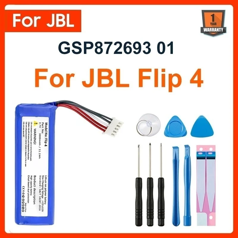 Batería Original GSP872693 01 3000mAh de Repuesto para JBL Flip 4 y Flip 4 Edición Especial
