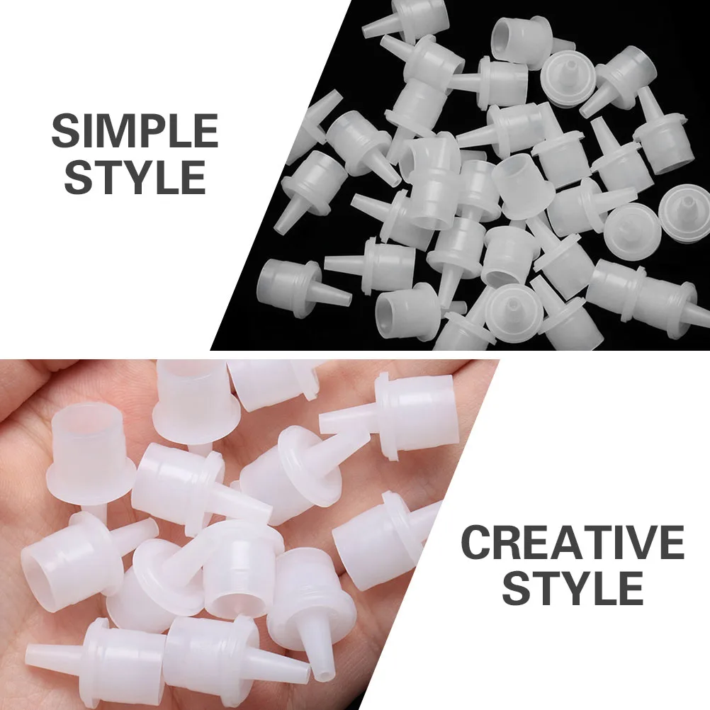 100 Stück Düsenersatzspitzen, Kleberspenderkappen für Wimpernverlängerungsapplikator, Kunststoffflaschenspitzen, Kleberapplikatordüsen