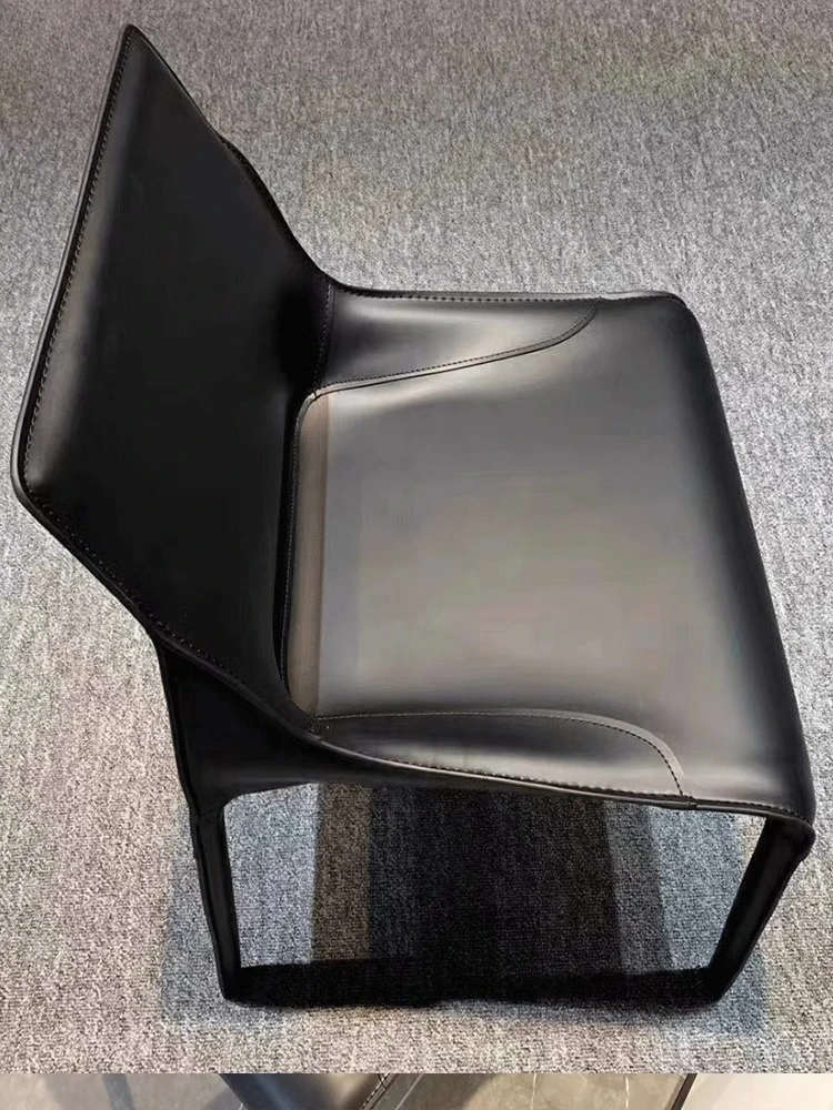 

Modern Saddle Back Dining Chair Italian Minimalist Luxury Designer Furniture