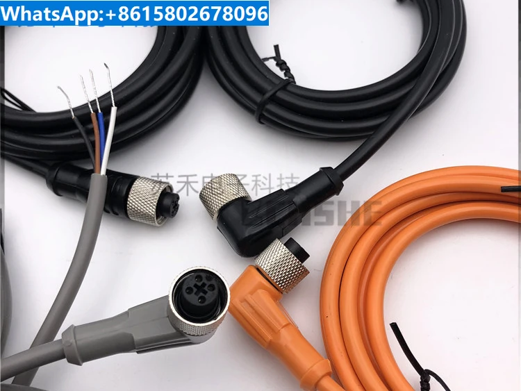 

10PCS M8 M12 plug cable/straight end/elbow/3-core/4-core/2m/3m/5m/black/gray