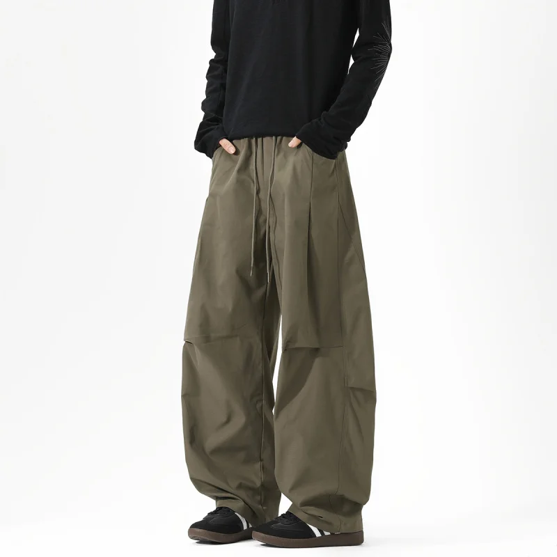 

270g cotton fabric 2025 banana pants casual pants functional machete workwear polyester loose straight pants