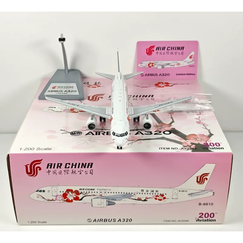 Aviation 1/200 Scale China International Airlines A320 B-6610 Alloy Aircraft Model Collection Decoration Item