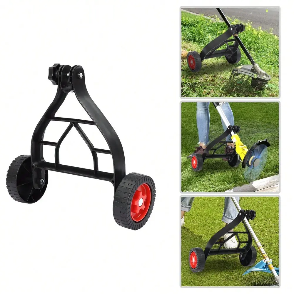 

Set Of Freestanding String Trimmer Wheel Attachment, Lawn Mower Auxiliary Wheel, Push Behind Trimmer, Adjustable Support Wheels