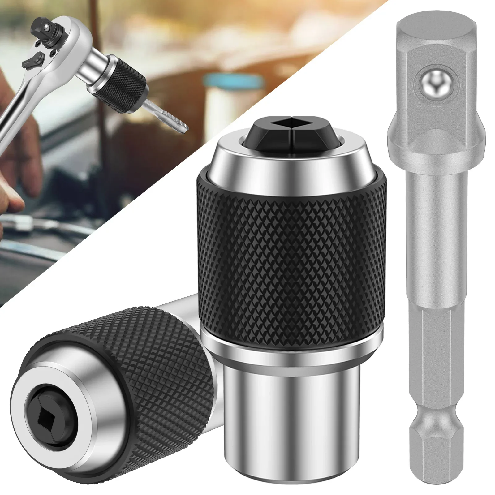 

3pcs Tap Socket Set 3-12mm Adjustable Chuck Tap Holders Safe Tap Holder Tool Sturdy Drive Tap Sockets Tap Extractor Tool