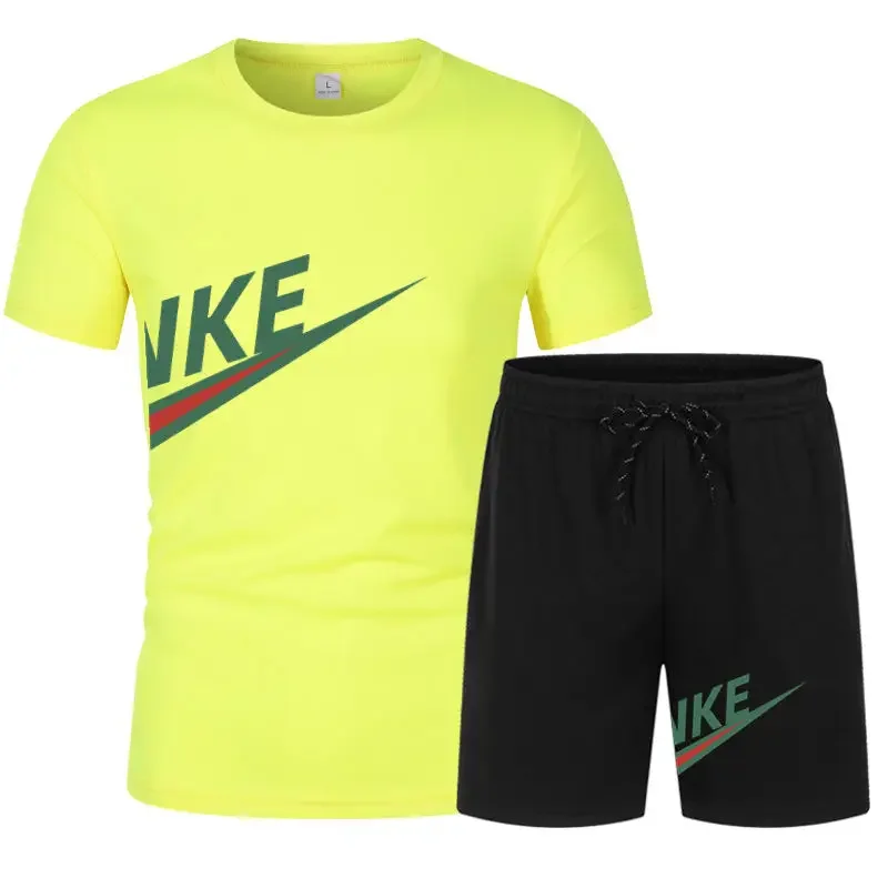 2024 neue Herren Sommer zweiteilige Sportswear Mesh T-Shirt Shorts Modemarke Jogging Designer Kleidung 2 Sets