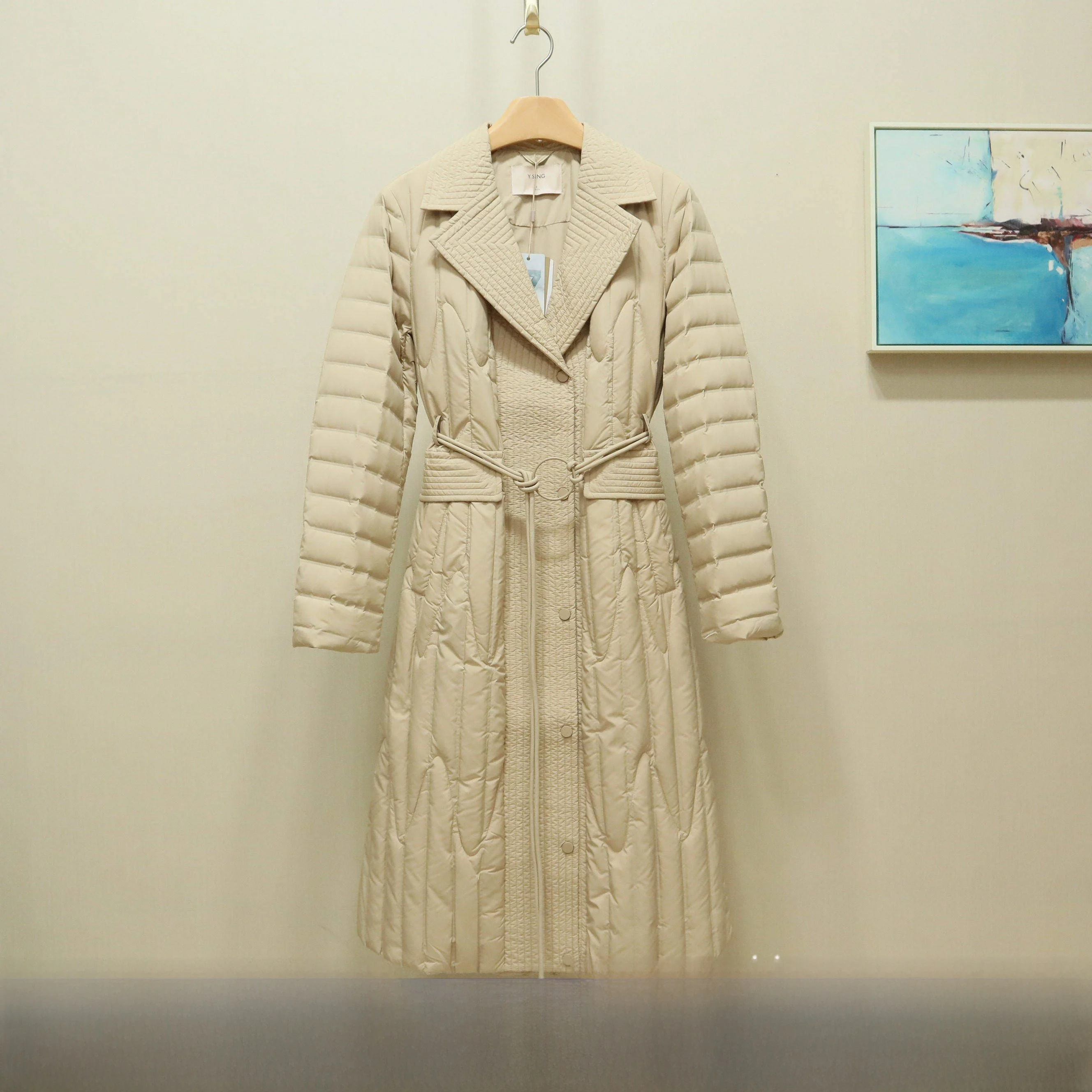 Long Sle Fitted down Jaet 2025YSING Yyr523025 Women's Winter Coat Warm Thiened Long Sve Pure Color Commute Sle