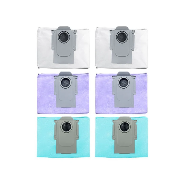 6Piece Dust Bag Replacement Parts Accessories For Roborock T8 Plus / G10S Pure / G10S PRO / G20 / Q5 / Q7 Vacuum Cleaner Parts