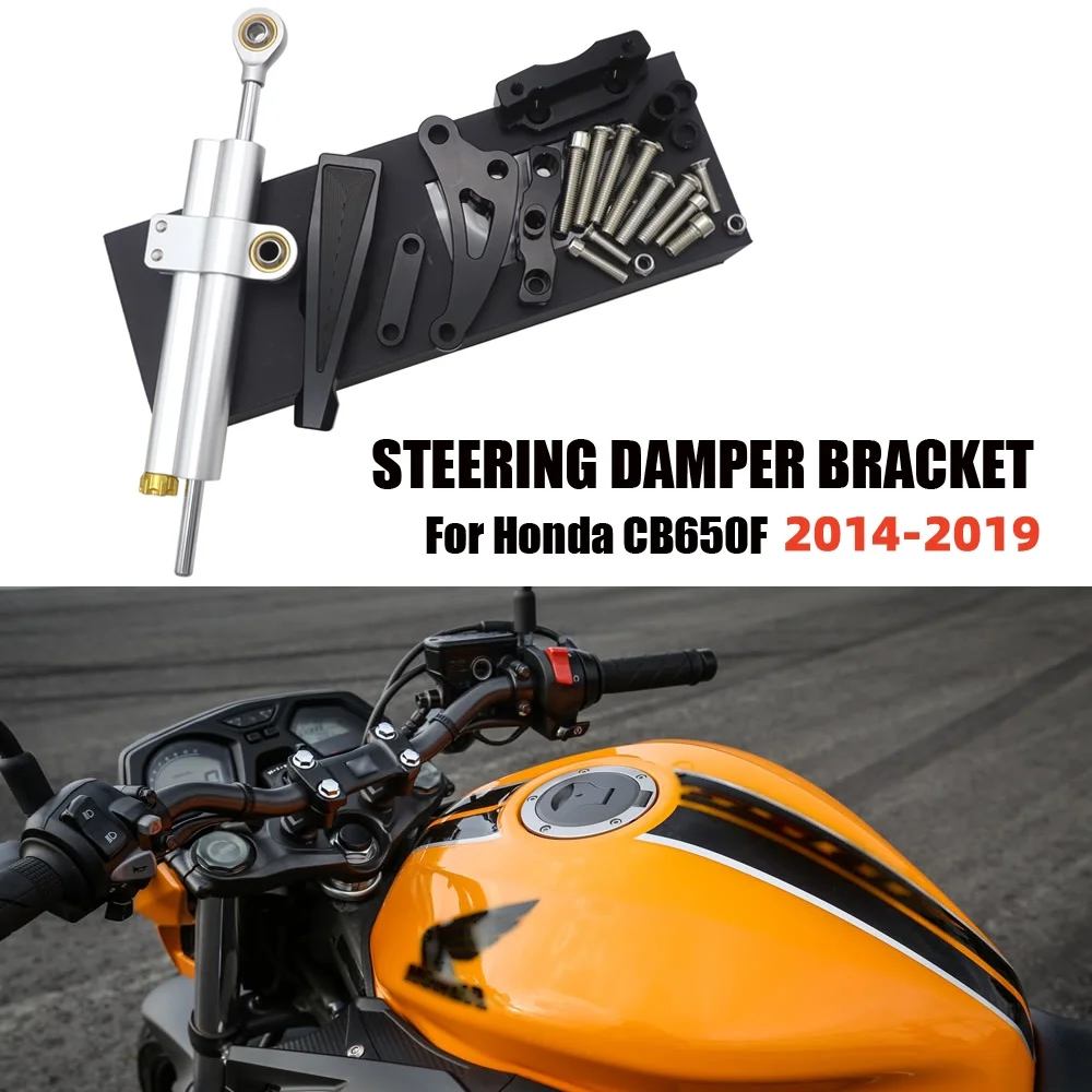 

FOR Honda CB650F Steering Stabilize Damper Bracket Mount CNC Motorbike CB 650 F CB 650F Motorcycle Accessories Shock Absorption