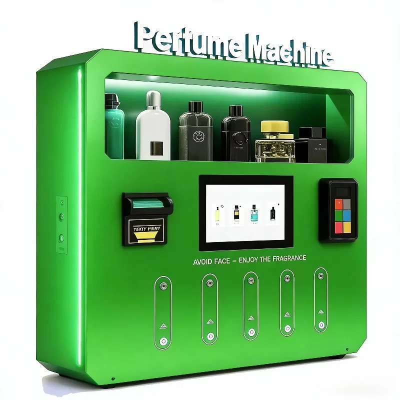 Customized Commercial Grade Automatic Low Price Wall-mounted Perfume Vending Machine LED Lights Fragrance Dispenser