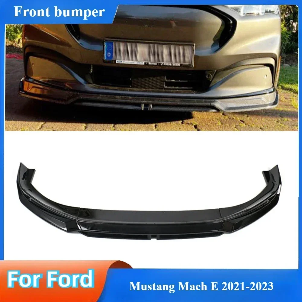For Ford Mustang Mach E, Front Bumper Lip Chin Spoiler Splitter Diffuser Body Kit Protection Guard Exterior Tuning Accessories