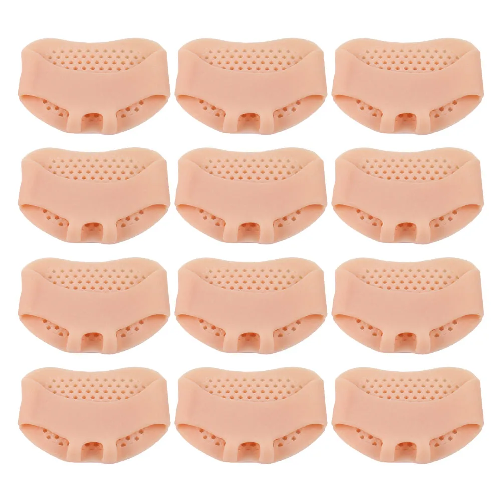 

12 Pcs Pain-proof Silicone Insole Foot Cushions Forefoot Toe Insoles Metatarsal Pads Thong Women's