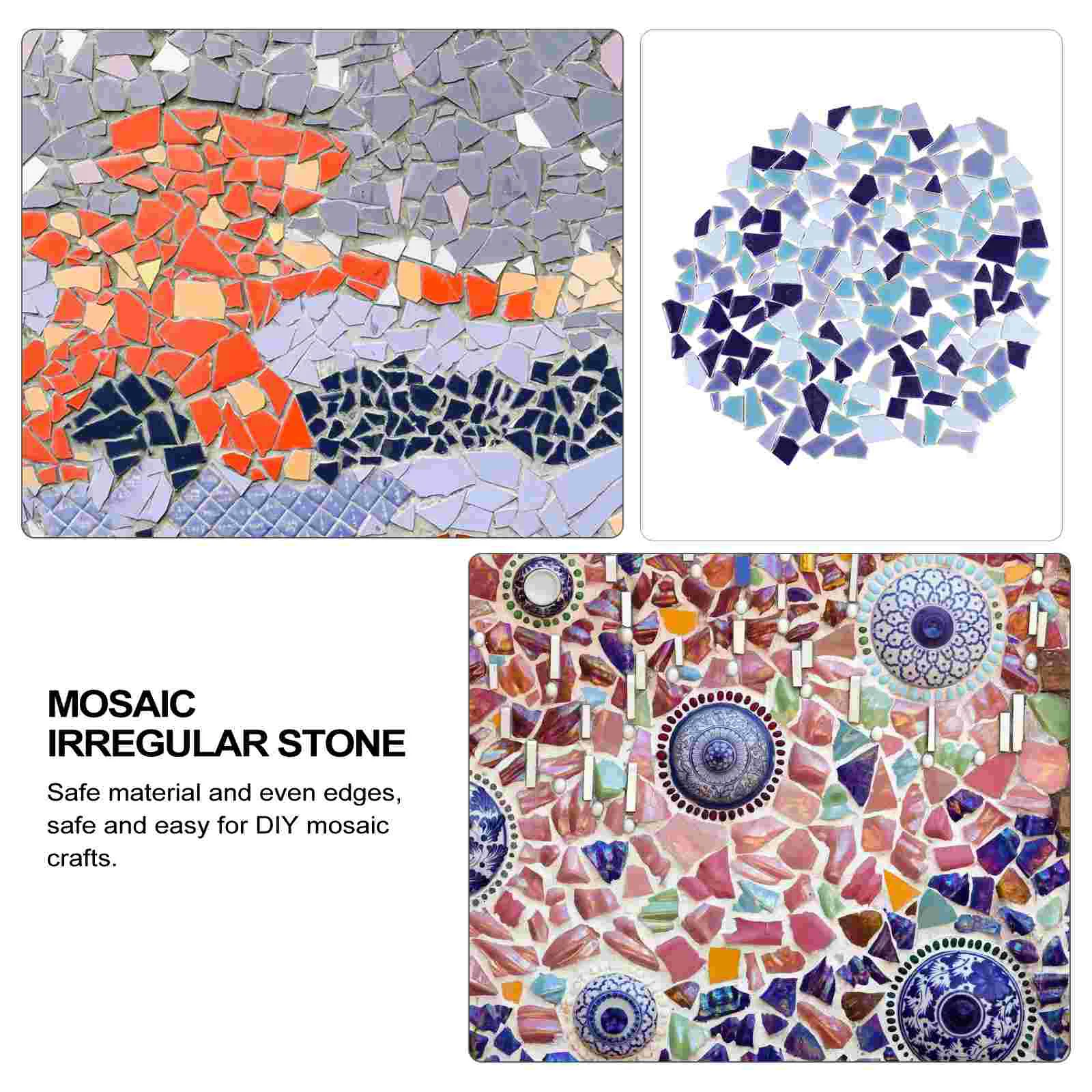 200 G Ceramic Mosaic Decoration Glazed Small Tile Tailgate Even Edges Tiles Assortment Ceramics Delicate Vibrant Colors