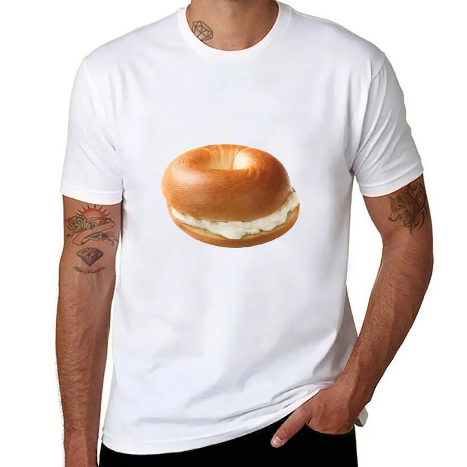 

Bagel T-Shirt man t shirt luxury t shirts for man cotton funny t shirts cotton 100% T-Shirt