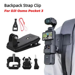 Backpack Strap Clip 360 Degree Rotation Hat Belt Clamp Mount For DJI Osmo Pocket 3 Action Camera Accessories