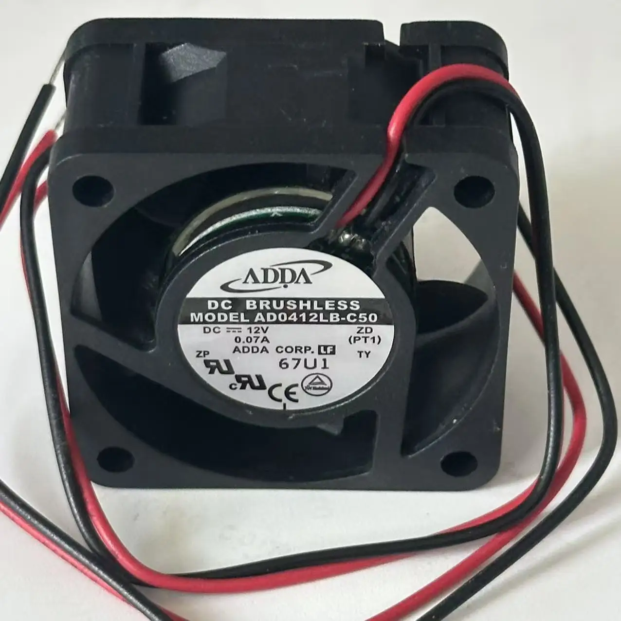 ADDA AD0412LB-C50 DC 12V 0.07A 40x40x20mm 2-Wire Cooling Fan