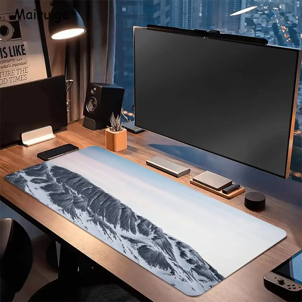 Mountain Snow Anti Slip Rubber Gaming Mouse Pad Large Extended Keyboard Desk Mat Gamers Office Pc Accessories Setup Gaming Mats