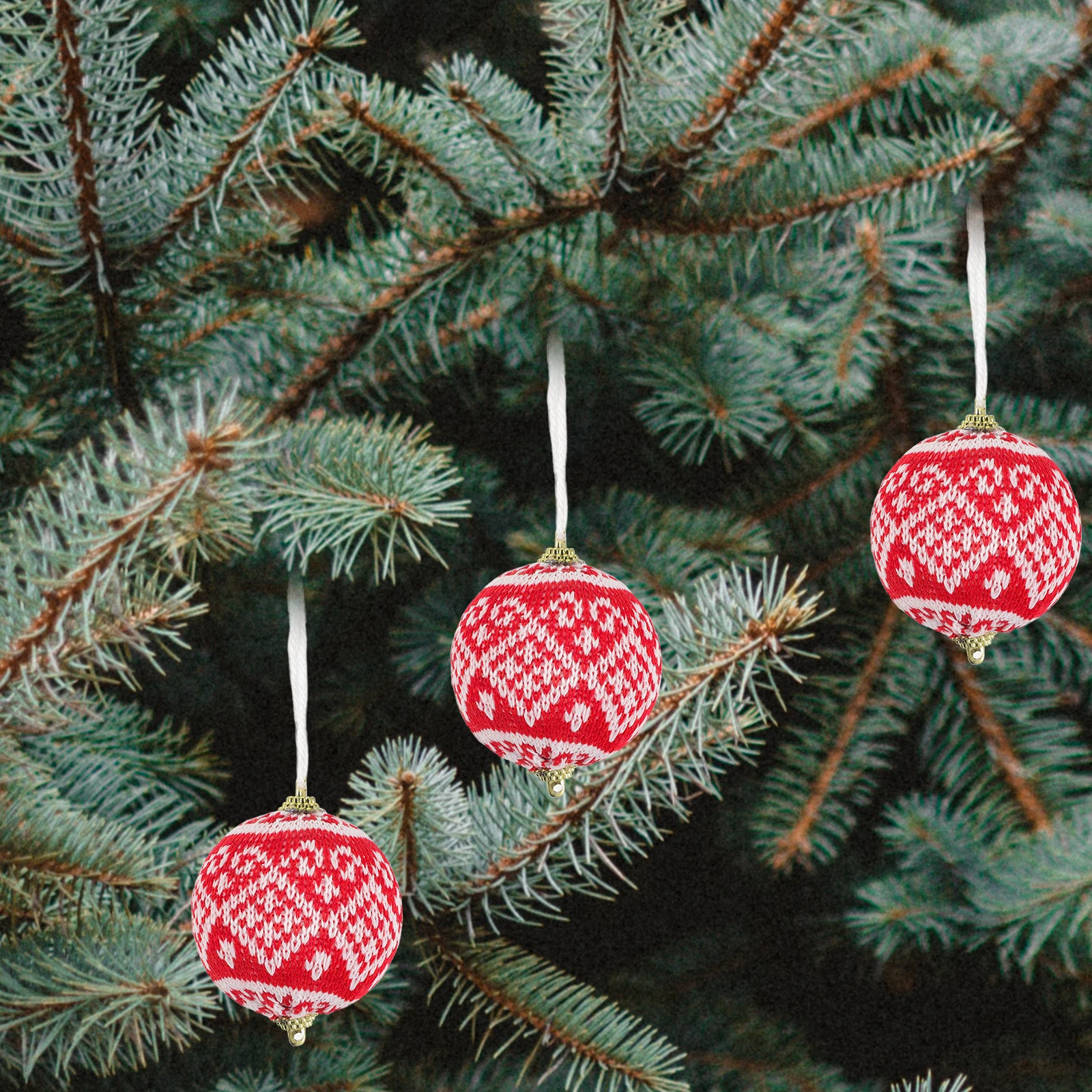 

12pcs Christmas Ball Hanging Ornament Xmas Decoration Colored Balls Decor For Tree Party Home Office Celebration Event