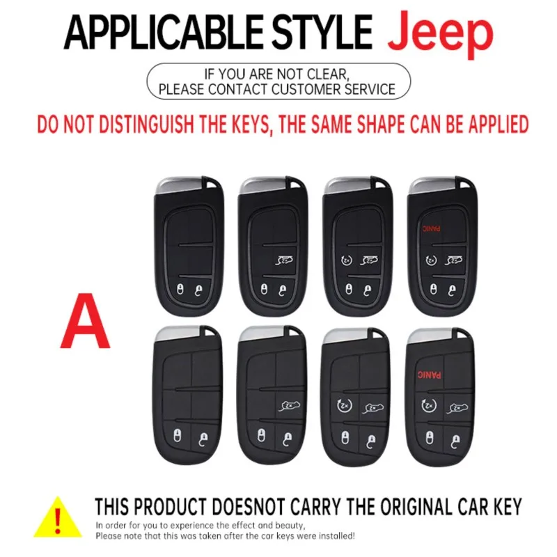 Zinc Alloy Silicone Car Smart Key Case Cover For Jeep Grand Cherokee WK2 KL Wrangler JK BU MP Patriot Renegade Commander Compass