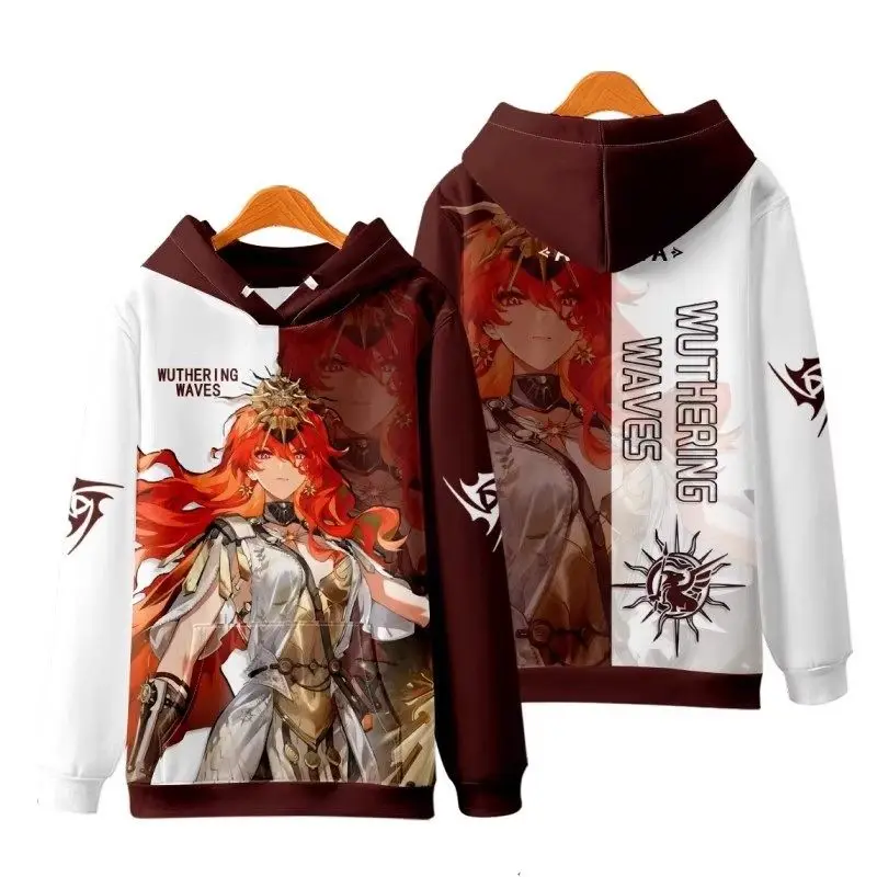 

Популярная игра Wuthering Waves 3D принт негабаритная женская/мужская толстовка с капюшоном Fleurdelys Rover Qiuyuan Carlotta костюмы для косплея