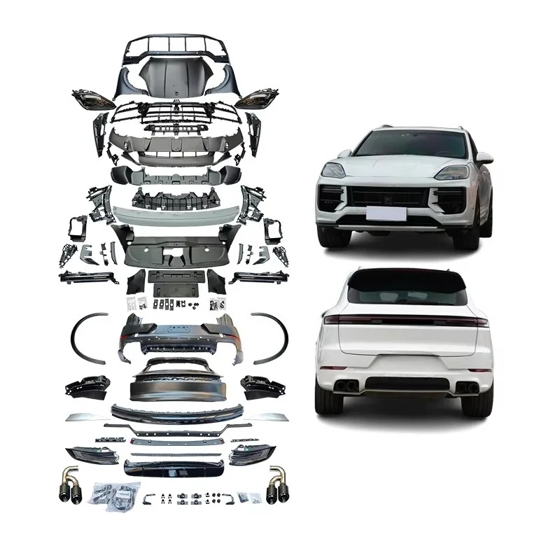 Modification Upgrade 2024 Turbo GT Body Kit Front Bumper LED Headlights Sport Exhaust for Cayenne 2011-2017 Car Bodyk