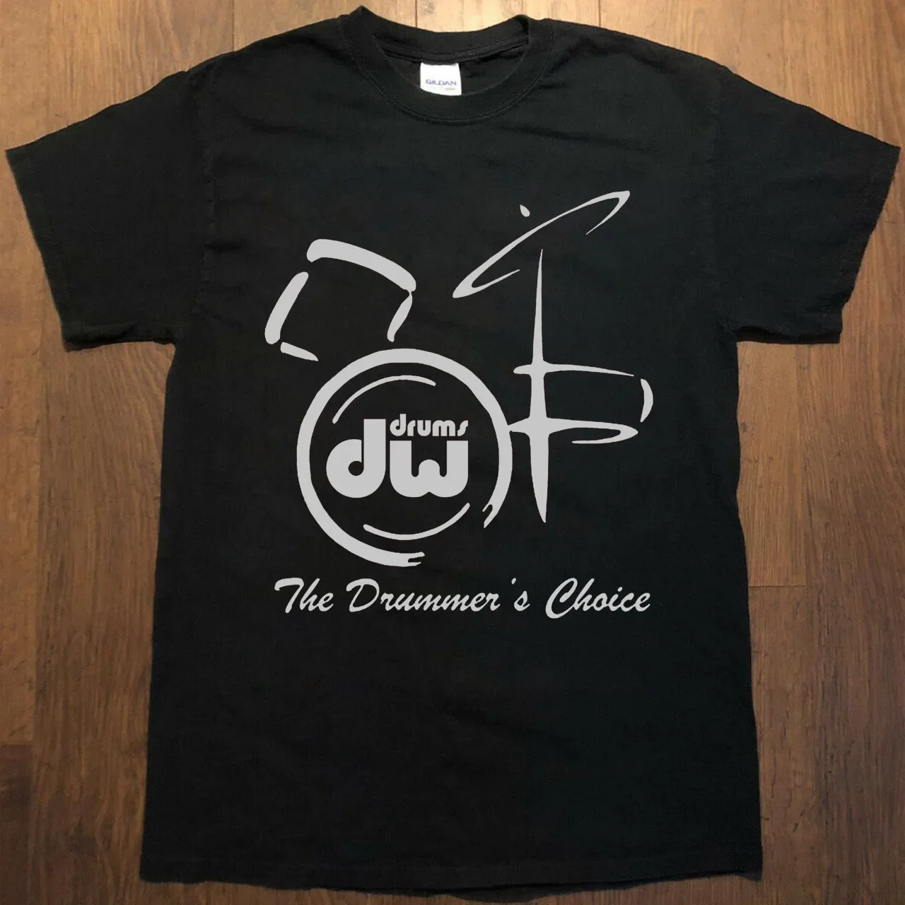 

tshirt dw drums l0go heavy cotton L size