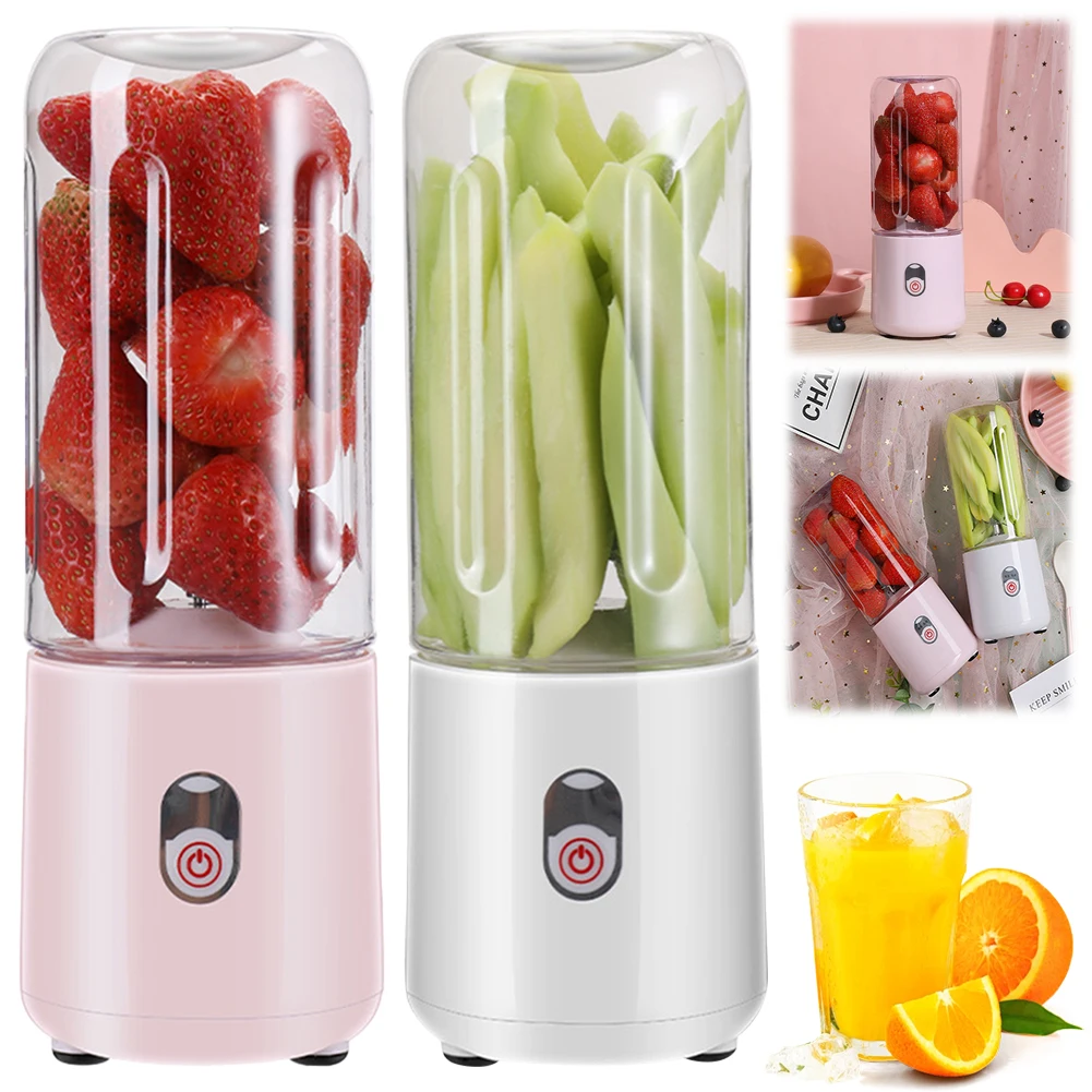 

500ml Fruit Juicer USB Powered Mini Juice Blender Cup 120W Fruit Shakes Juicer Mixer Automatic Small Electric Juicer