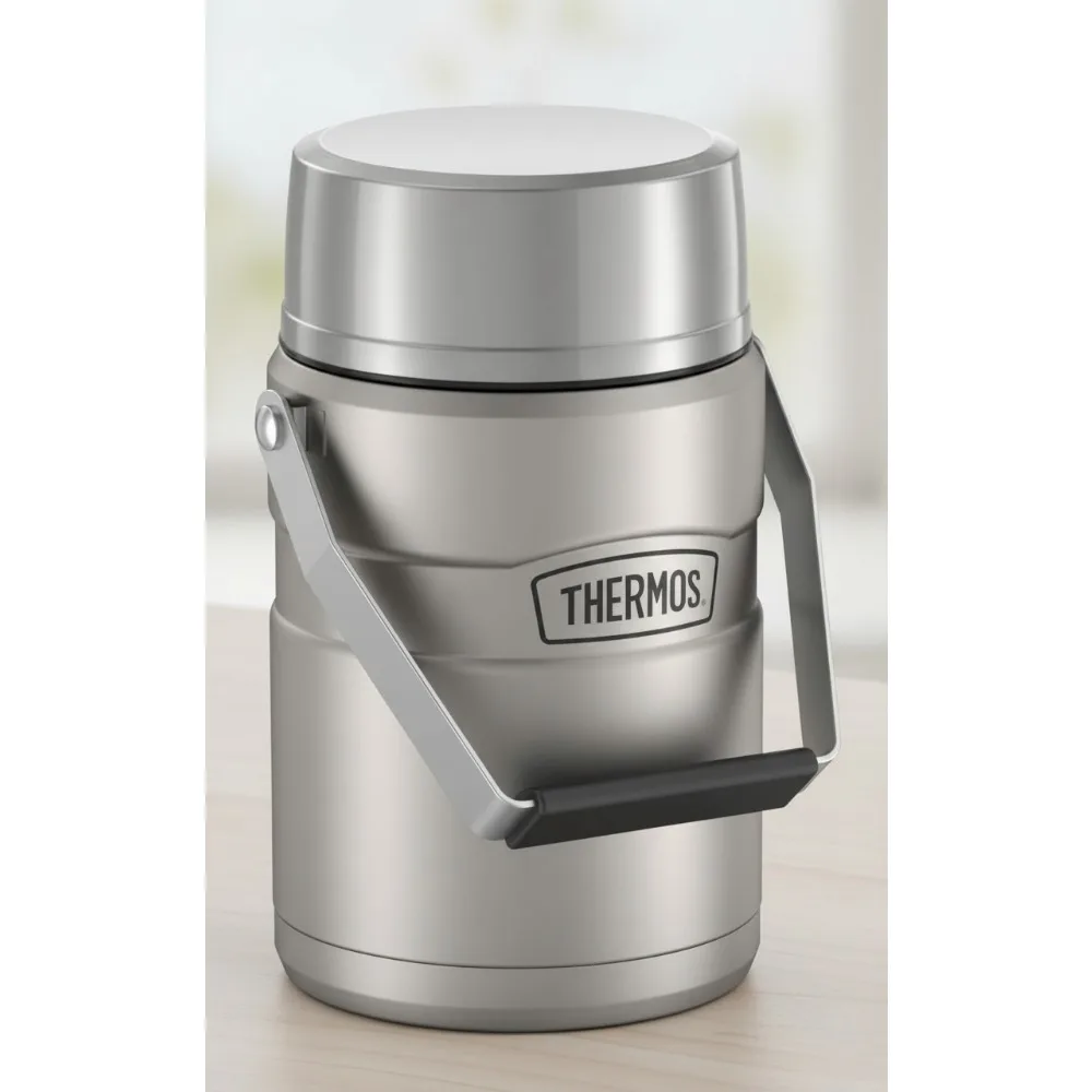 

Вакуумная изолированная банка для еды на 47 унций с 2 контейнерами для хранения, герметичная и портативная для обеда на открытом воздухе и в офисе