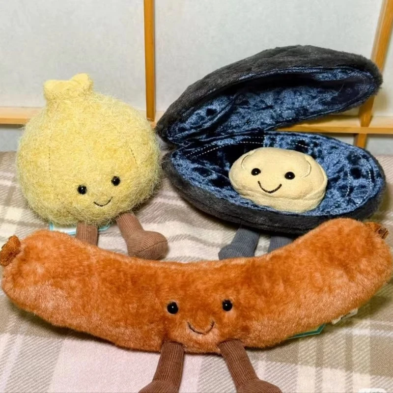 

New 10cm Onion Shell Sausage 5cm Madeline Food Modeling Doll Cat Dog Interactive Toy Pet Christmas Birthday Gift