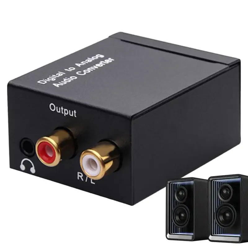 Digital To Analog Converter Digital Coaxial Fiber Optic Analog Output Converter 3.5mm Jack Optical Coaxial Digital Audio For