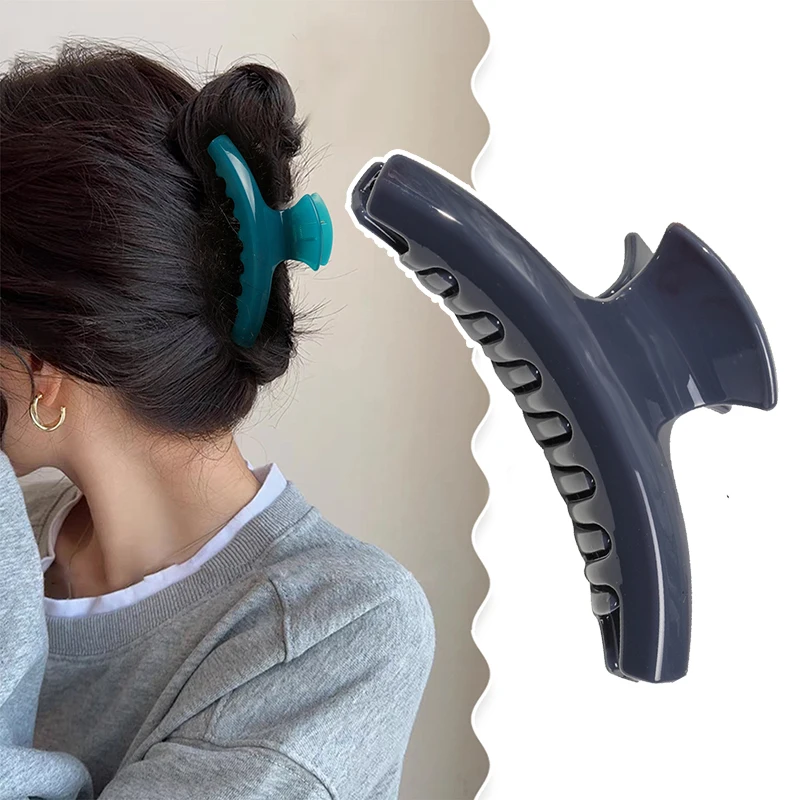 11 سنتيمتر 1 قطعة بلون الكورية النساء الفتيات البلاستيك مخلب شعر مقاطع الشعر حامل شعر قوي مقاطع الشعر مسننة تصفيف الضفائر