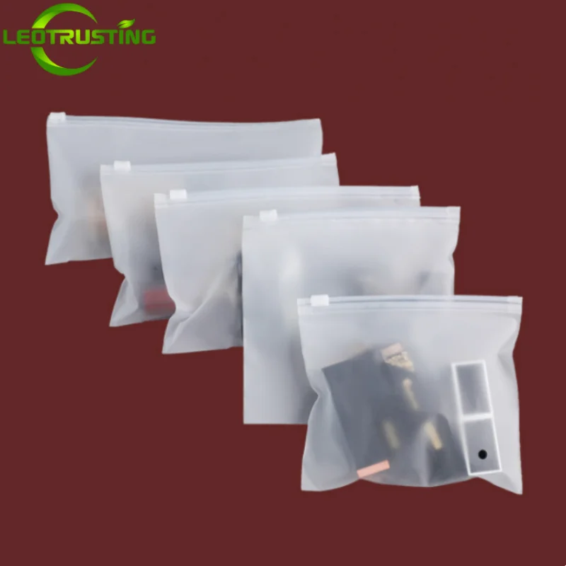 50PCS Thick Plastic CPE Frosted Clothes Storage Pouches Strong Tensile Box Socks Garment Skirt Underwear Bra Books Packaging Bag