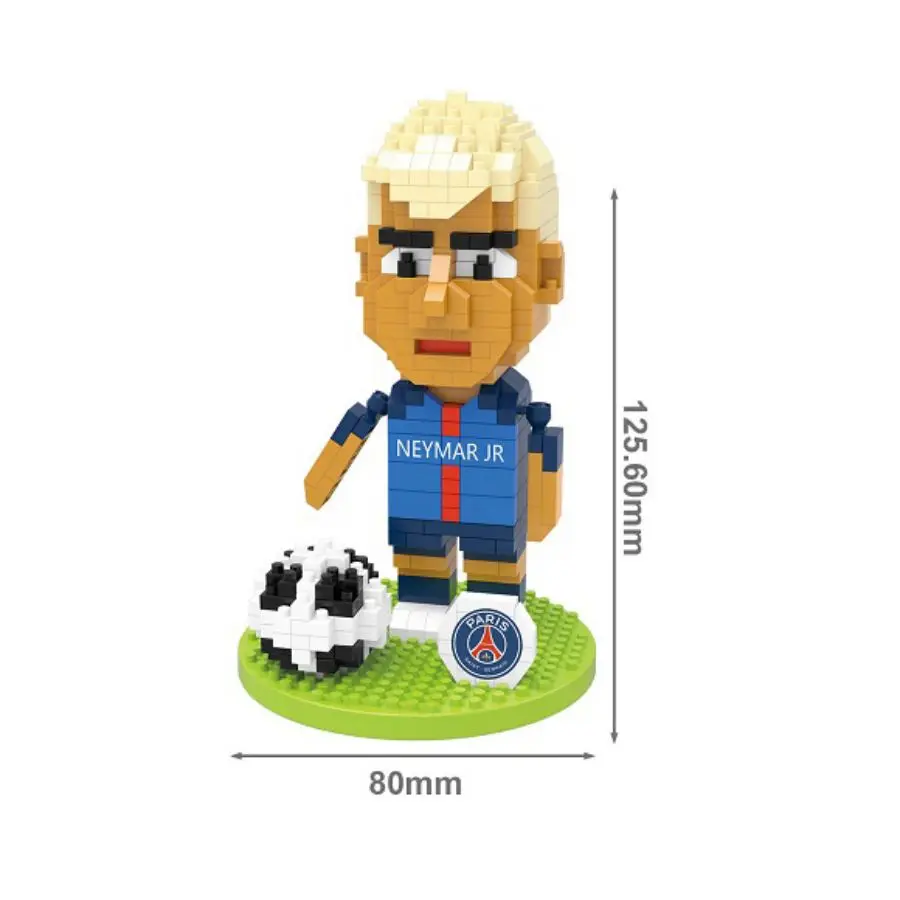 Football star Messi Character Series Model Small Particle Building Blocks Children\'s Puzzle Assembling Building Block Toy Gift