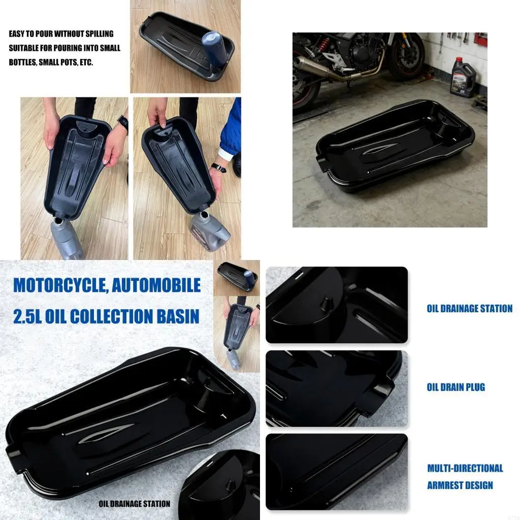 

Spill Proof Oil Collection Pan And Parts Washer Tray For Automotive Motorcycle Maintenance With Lightweight Design D7YA