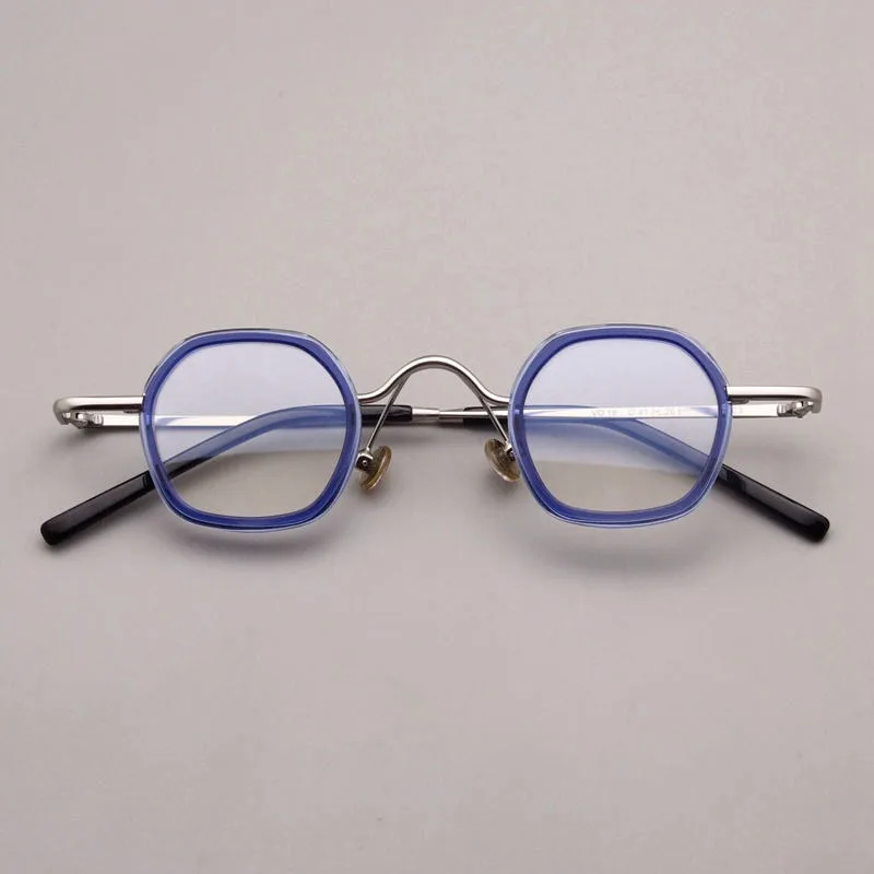 Gafas de acetato de estilo japonés para hombres y mujeres, monturas de gafas graduadas ultraligeras Vintage, gafas ópticas