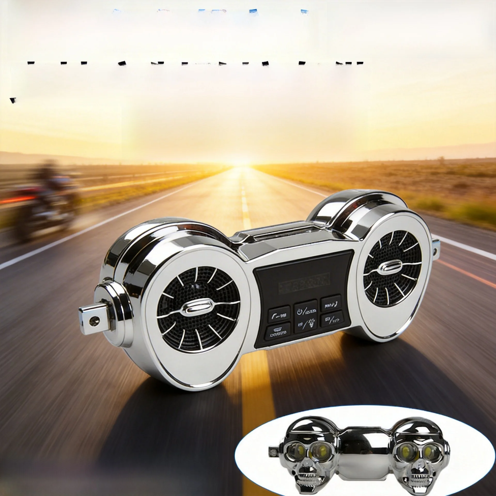 Motorcycle Bluetooth Speaker Heavy Bass Sound Multi-Function MP3 for Riding Specialized for Scooter Customizable Size 53*44*44