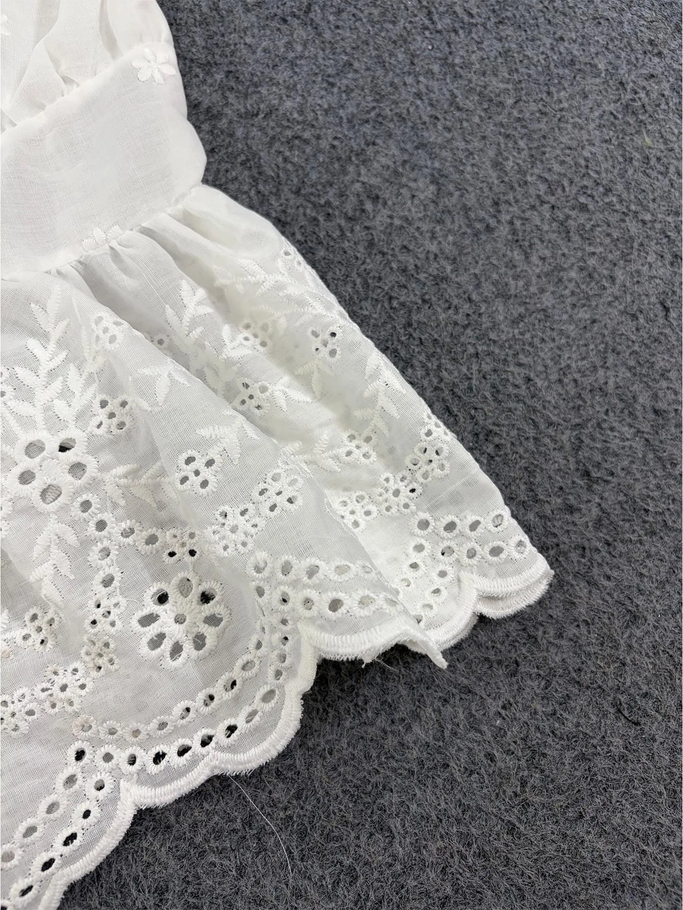 White Floral Eyelet Embroidery - Embroidery Eyelet 评论和价格