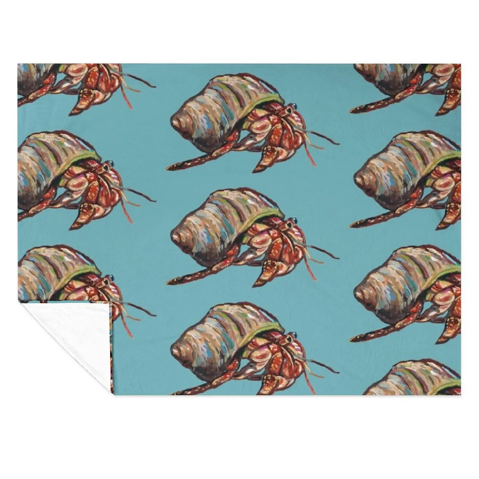 

Colorful Beach Hermit Crab Throw Blanket Blankets Sofas Of Decoration Flannel Single Weighted Blankets