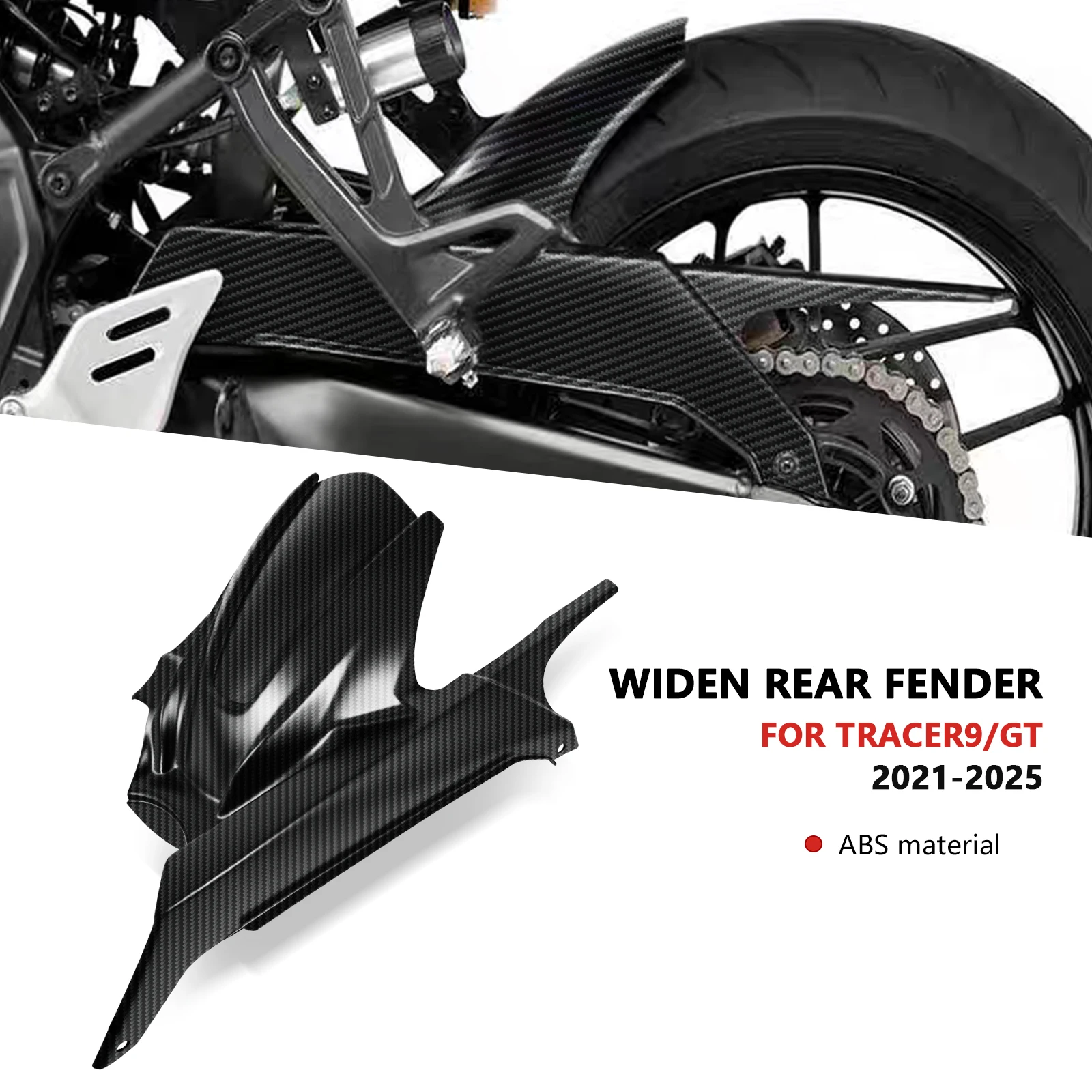 

Rear fender motorcycle fender extension rear wheel splash guard FOR TRACER 9GT TRACER 9 2021 2022 2023 2024 2025