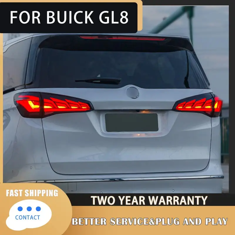 

one Pair LED Taillight Assembly for Buick GL8 ES 2017-2020 Taillights Plug and Play with LED Dynamic Turn Brake Reverse Taillamp