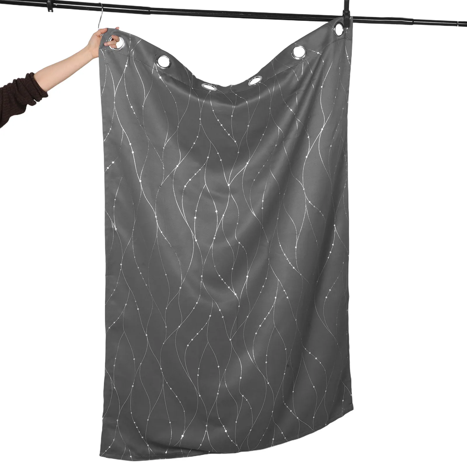 

Затемняющая штора блэкаут темно-синего цвета с люверсами для спальни, гостиной, оконного проема, солнцезащитная драпировка