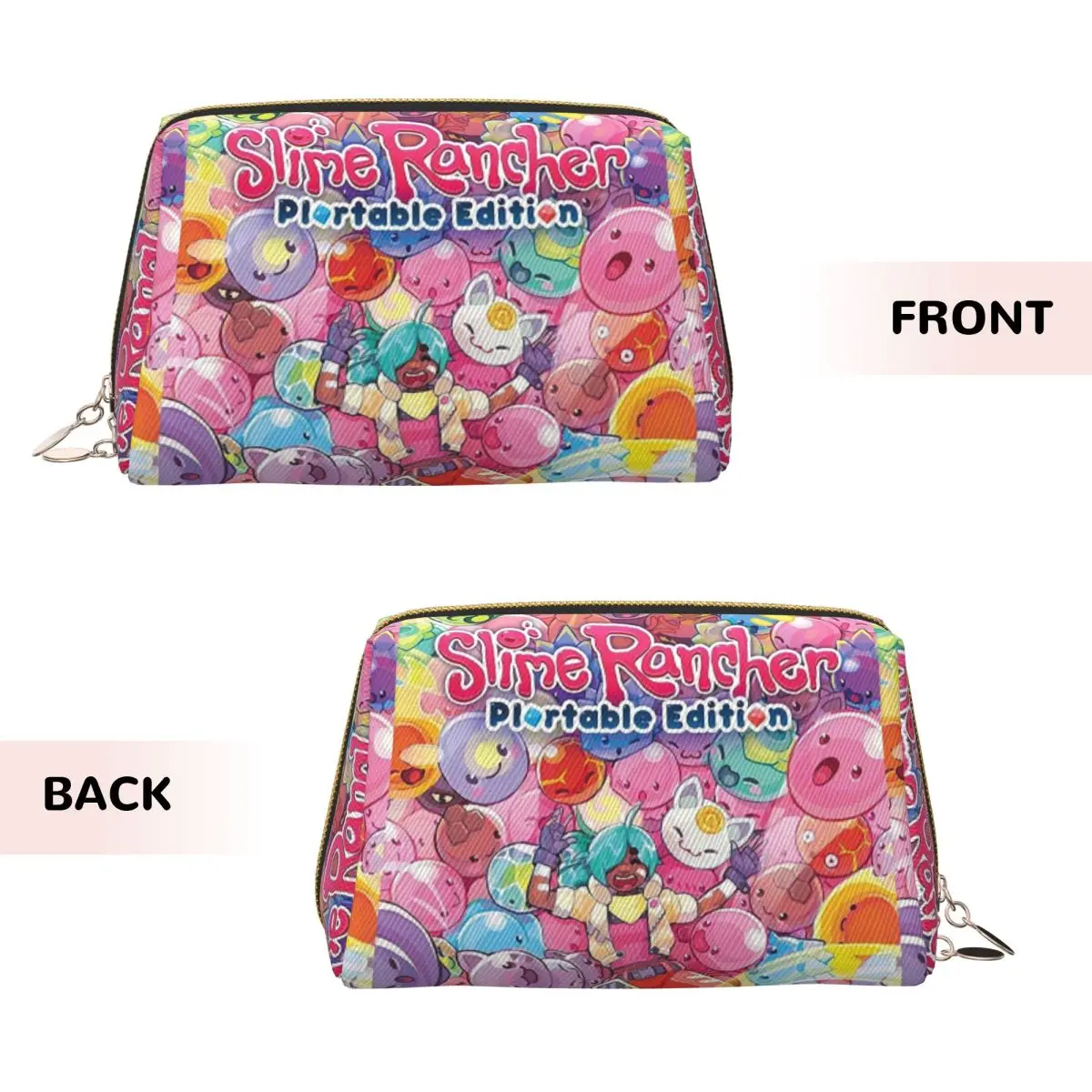 Slime Rancher Cartoon Game Anime Cute Women Cosmetic Bag Travel Makeup Organizer Pouch Toiletry Storage Dopp Kit Case