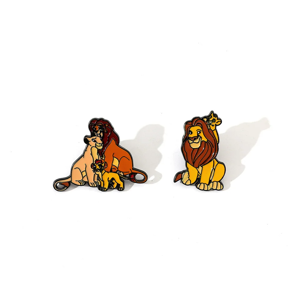 

1 Set Disney's The Lion King Fashion Jewelry Brooches Pins for Backpacks Enamel Pins Brooches for Women Kids Gifts for Friends